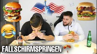 American STYLE Burger ESSEN CHALLENGE!! (BRUDER vs BRUDER)