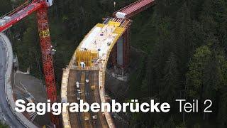 Sagigrabenbrücke Beatenberg – Pfeiler und Brückenüberbau