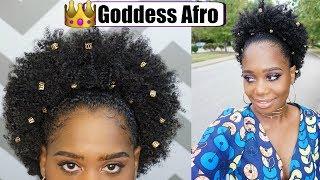 How To: Trendy Goddess Afro (Jeweled Afro)  | MissKenK