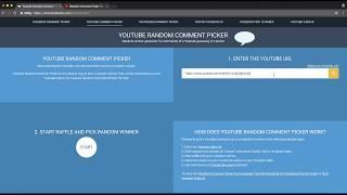 Youtube Random Comment Picker - How to pick a random winner for your Youtube Giveaway and Contest?