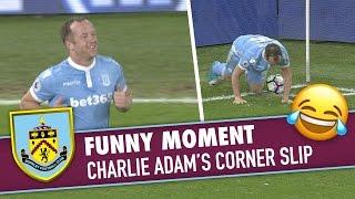 FUNNY | Charlie Adam Slips Taking Corner