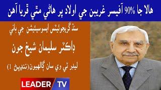 Memoirs | Dr Suleman Shaikh | Part 1 | Leader Tv