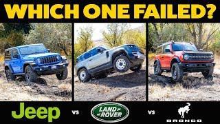 4x4 Torture Test: Defender v. Bronco v. Wrangler - Which Is the BEST Off-Roader?