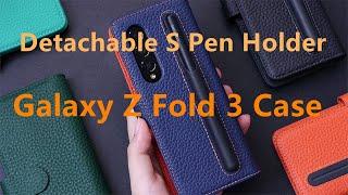 Samsung Galaxy Z Fold 3 Magnetic Wallet Case with Detachable S Pen Holder