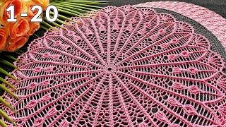 Crochet doily, Gloria, 1-20