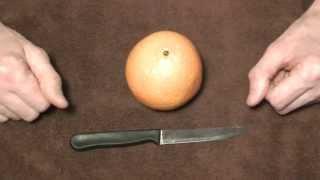 How quickly peel an orange 17 sec