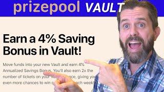 High Yield Savings 4.68% Realized APY!  With Prizepool Savings App