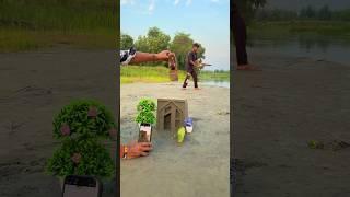 Crazy funny woodcutter with home destroy videography shorts #creative #videography #ideas #shorts