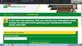 DOT SERVICE - IS IT A BIENNIAL UPDATE SCAM OR REAL??