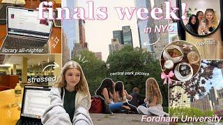 FINALS VLOG: study with me for 72 hours! student living in NYC @ Fordham Uni  productive & cramming