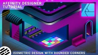 Affinity Designer Tutorial - Isometric Design with Rounded Corners - Retro Style Bar