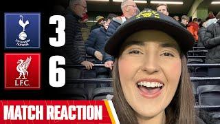 THE REDS ARE SUPERIOR! | Tottenham 3-6 Liverpool | Chloe’s Match Reaction