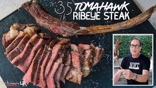 Perfectly Cooked 3.5 Pound Tomahawk Ribeye Steak | SAM THE COOKING GUY 4K