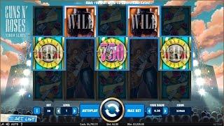 FULL SCREEN WILD ON Guns N' Roses slot machine!!!