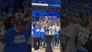 THE 2024-25 WEST CHAMPION OKC THUNDER RECEIVE THE OSCAR ROBERTSON TROPHY  #subscribe #nba #short