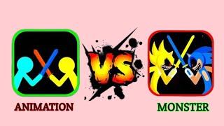 supreme duelist stickman   animation vs monster  #animation #funnyvideo #shorts ‎@alanbecker