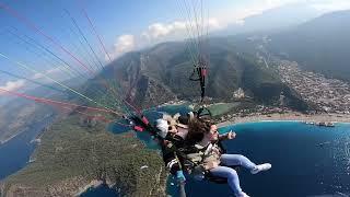 Fethiye yamaç paraşütü kadın pilot, Paragliding famele pilot in Fethiye