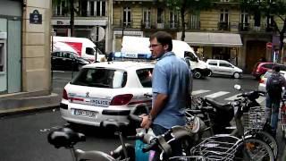 French Police Car Respnding with  Loud Siren