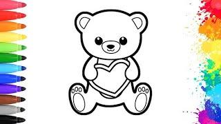 Cute teddy bear drawing for kids step by step drawing doodle art hub