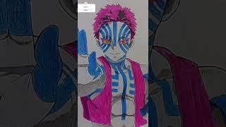 Akaza drawing edit #video #shorts #drawing @BeCreative871 @iamshadowartist