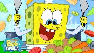 Bob Esponja | 1 HORA de Bob Esponja Cocinando   | Bob Esponja en Español