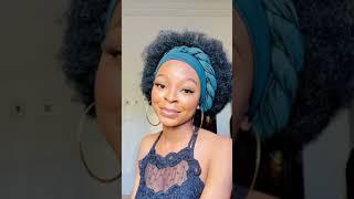 How to style your Afro hair/ wig with a scarf #afro #style #scarf #africa