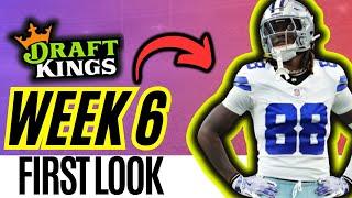 DRAFTKINGS NFL DFS - Week 6 - 1st Look Build