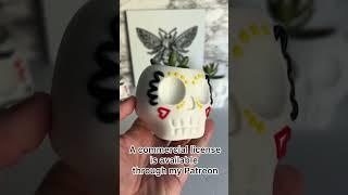 3D printed day of the dead planters   #3dprinting #3dprintable #3dmodeling