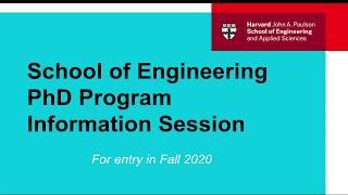 Harvard Engineering School: Graduate Admissions Presentation