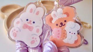 DIY Faux Acrylic Keychains with Shrink Plastic & Stickers