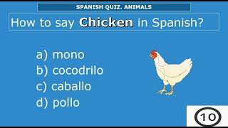 Spanish Animals Quiz. Learn Animals in Spanish Language by Test