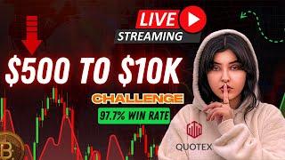 Quotex Live Trading Signals |OTC market King| $500 TO $10K Challenge|Day 02