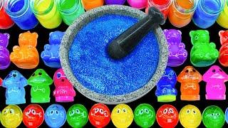 Satisfying Video DIY Mixing Makeup Cosmetics Glitter M&M'S Candy into Clear Slime ASMR | By Sunny C