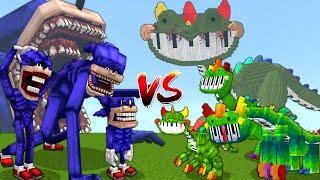 Every Shin Sonic vs Every PianoSaurus Poppy Playtime Chapter 4 in Minecraft