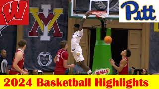 Pittsburgh vs #19 Wisconsin Basketball Game Highlights 11 24 2024