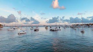 Lush Green Miami Beach 4K morning Ocean Walk w Sharkmama - Sunset Harbor & Venetian Islands