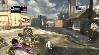 Gears of War 3 Gameplay: Horde Wave 49-50 on Insane (DryDock)