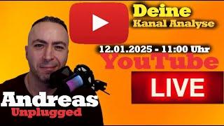 YouTube LIVE deine Kanal Analyse [ 12.01.2025 - 11:00 Uhr ]