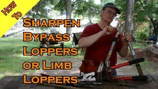 How to Sharpen, Pruning Shears, Garden Shears, Bypass Loppers or Limb Loppers.