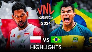  POLAND vs BRAZIL  | Quarter Finals | Highlights | Men’s VNL 2024