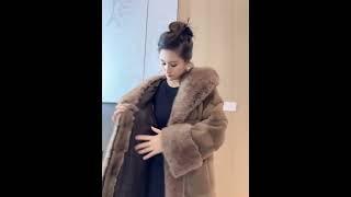 Luxe Eco-Fur Coat with Fluffy Collar & Cuffs | Sustainable Luxury Fashion