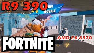 R9 390 Fortnite Low Settings Gameplay FPS Test with AMD FX-8370