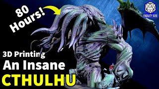 MASSIVE SEA MONSTER 3d Printed !!! How to 3d Print a Model - 3d Printing D&D Minis - Call of Cthulhu