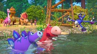Turbozaurs - LIFEGUARD ON DUTY | Season 2 Marathon | WildBrain Bananas | Cartoons For Kids