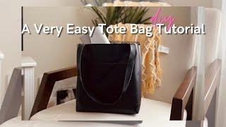 DIY | Faux Leather Tote bag Tutorial | Free Pattern Included