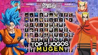 TOP 5 Novos Melhores JOGOS MUGEN de ANIME