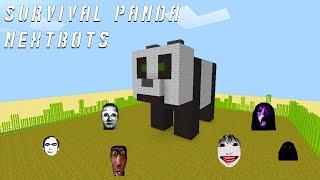 SURVIVAL PANDA HOUSE WITH 100 NEXTBOTS in Minecraft - Gameplay - Coffin Meme