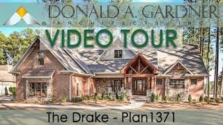 Craftsman house plan with a one-story floor plan and four bedrooms | The Drake