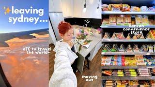 last days in syd ️ moving out  packing for europe, white fox hq + convenience store mukbang 