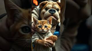 hungry kitten  #ytshorts #animation #ai #funny #cartoon #cute #cat #sad #catshorts #catlover